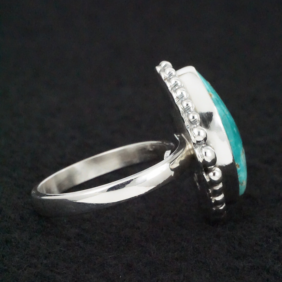 Randy Billy Turquoise & Sterling Silver Ring Size Adjustable