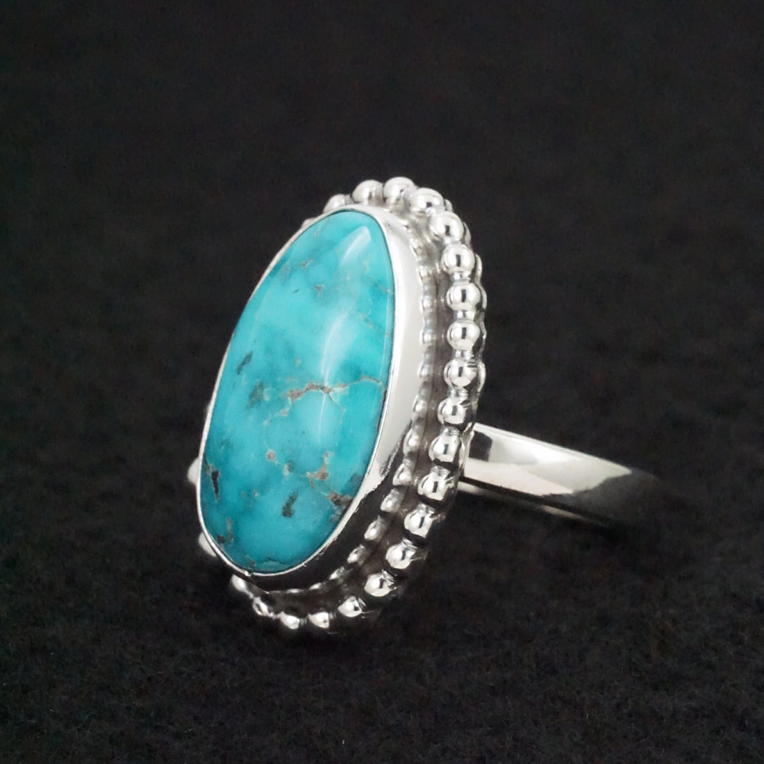 Randy Billy Turquoise & Sterling Silver Ring Size Adjustable