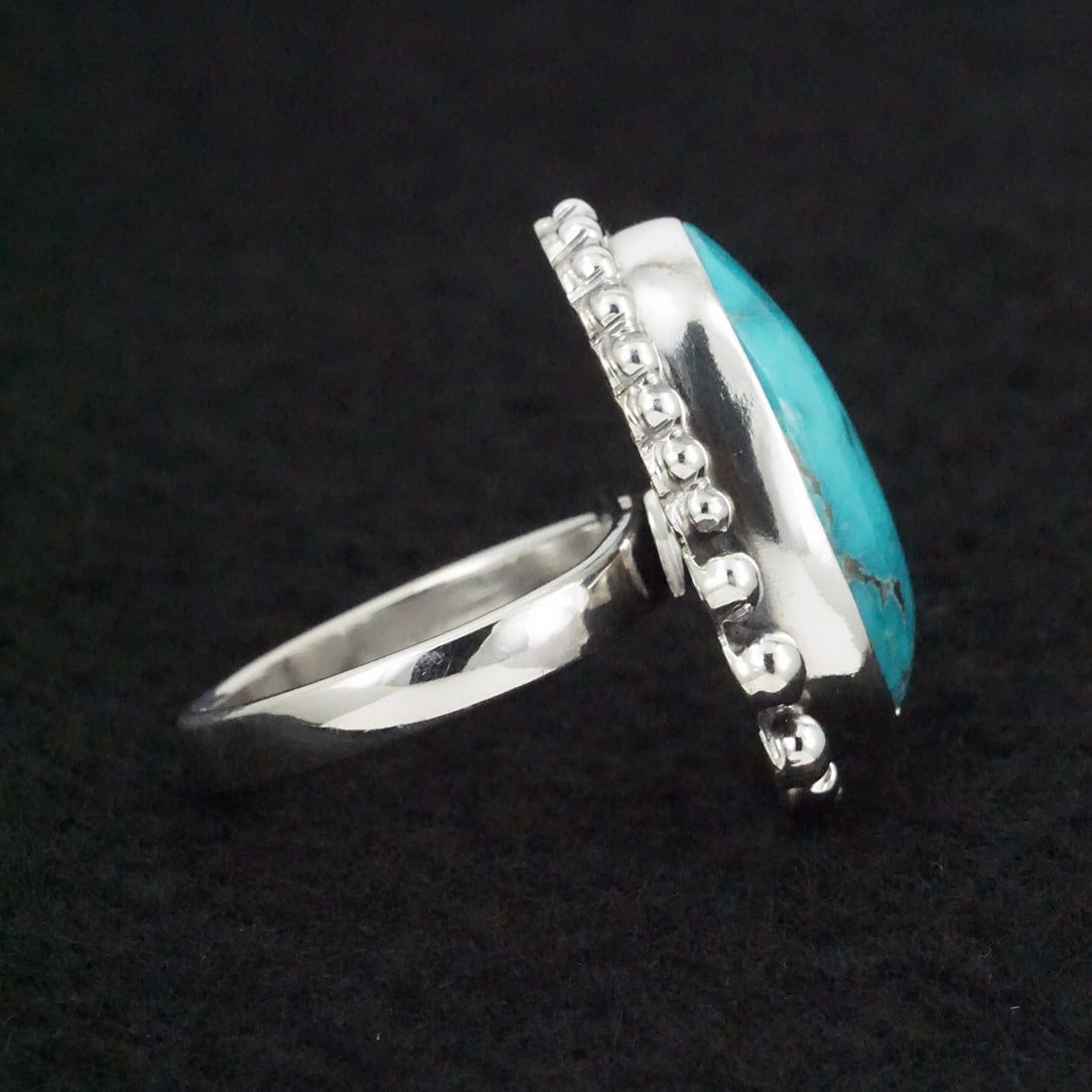 Randy Billy Turquoise & Sterling Silver Ring Size Adjustable