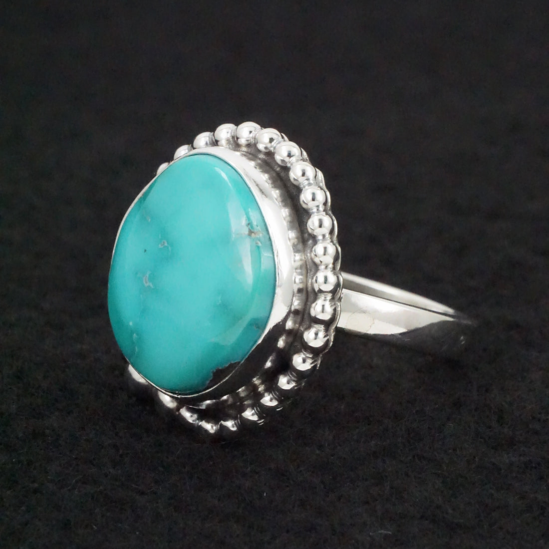 Randy Billy Turquoise & Sterling Silver Ring Size Adjustable