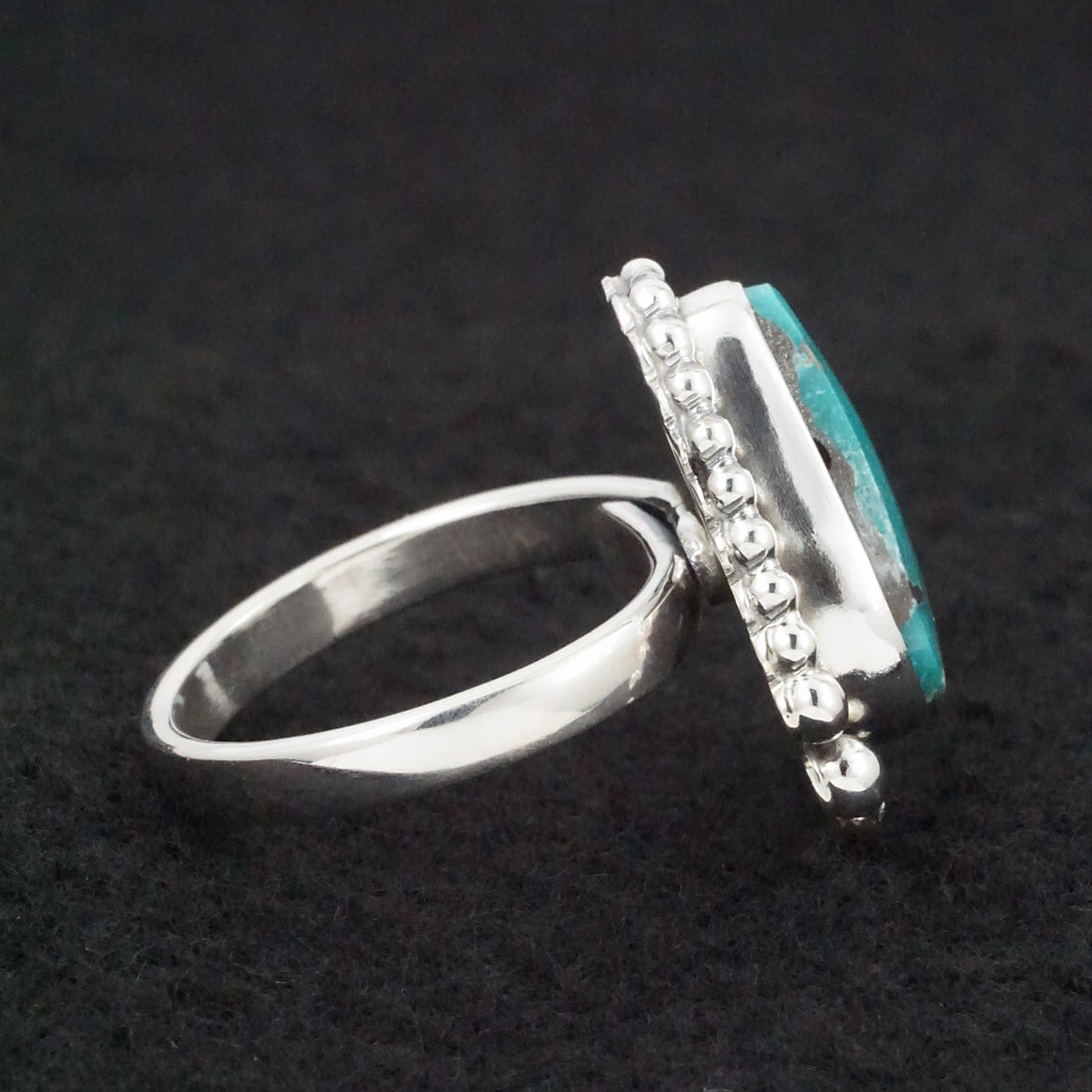 Randy Billy Turquoise & Sterling Silver Ring Size Adjustable