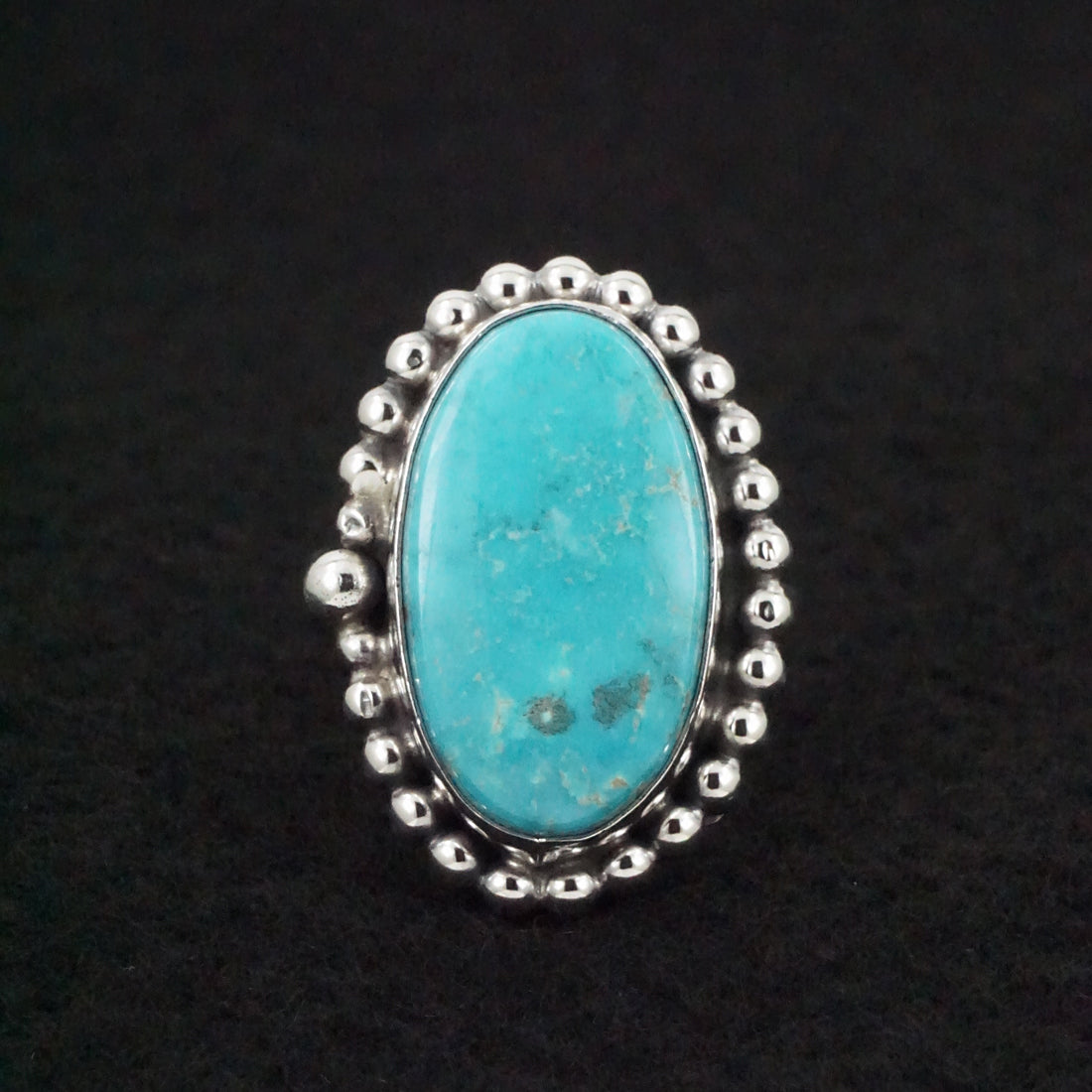 Randy Billy Turquoise & Sterling Silver Ring Size Adjustable