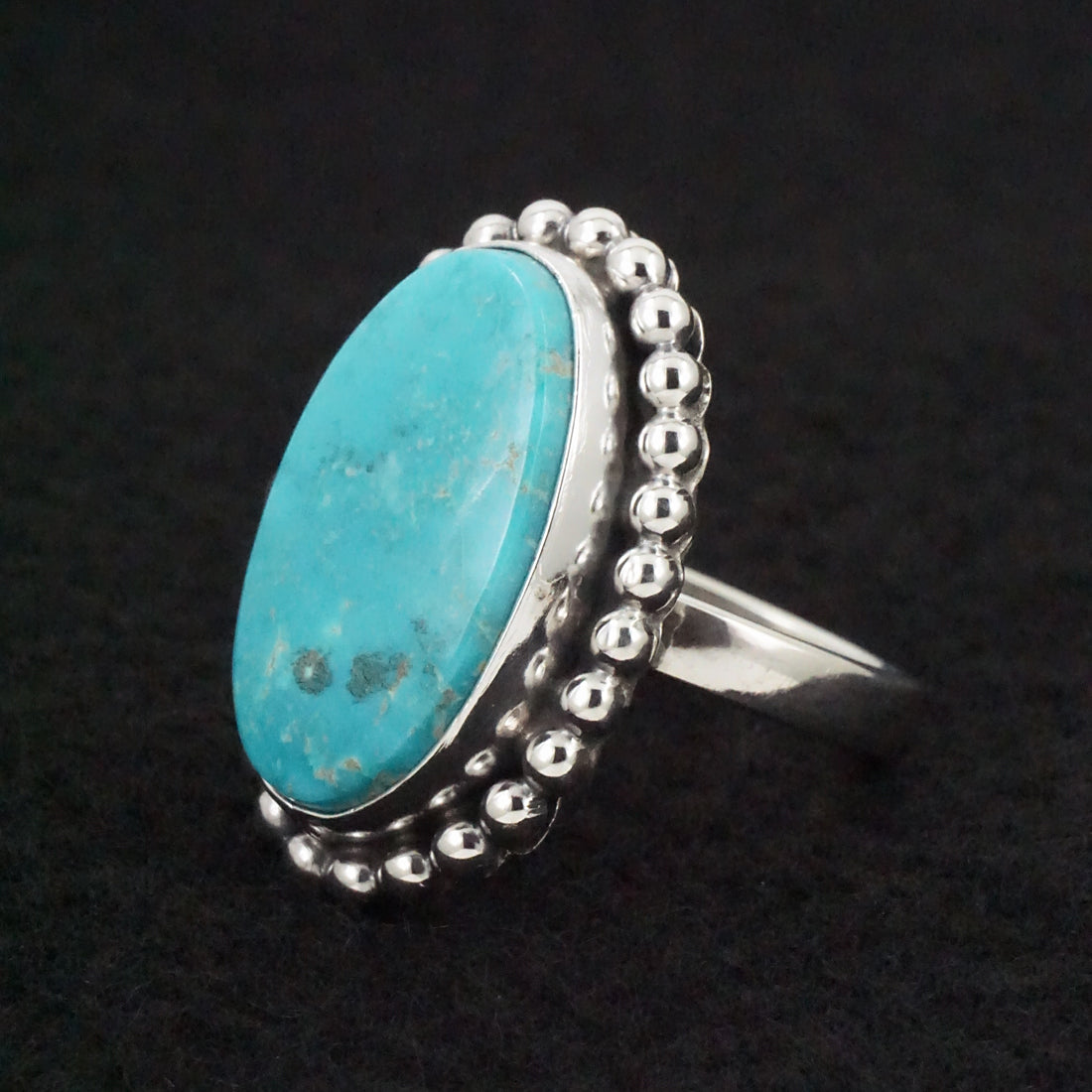 Randy Billy Turquoise & Sterling Silver Ring Size Adjustable