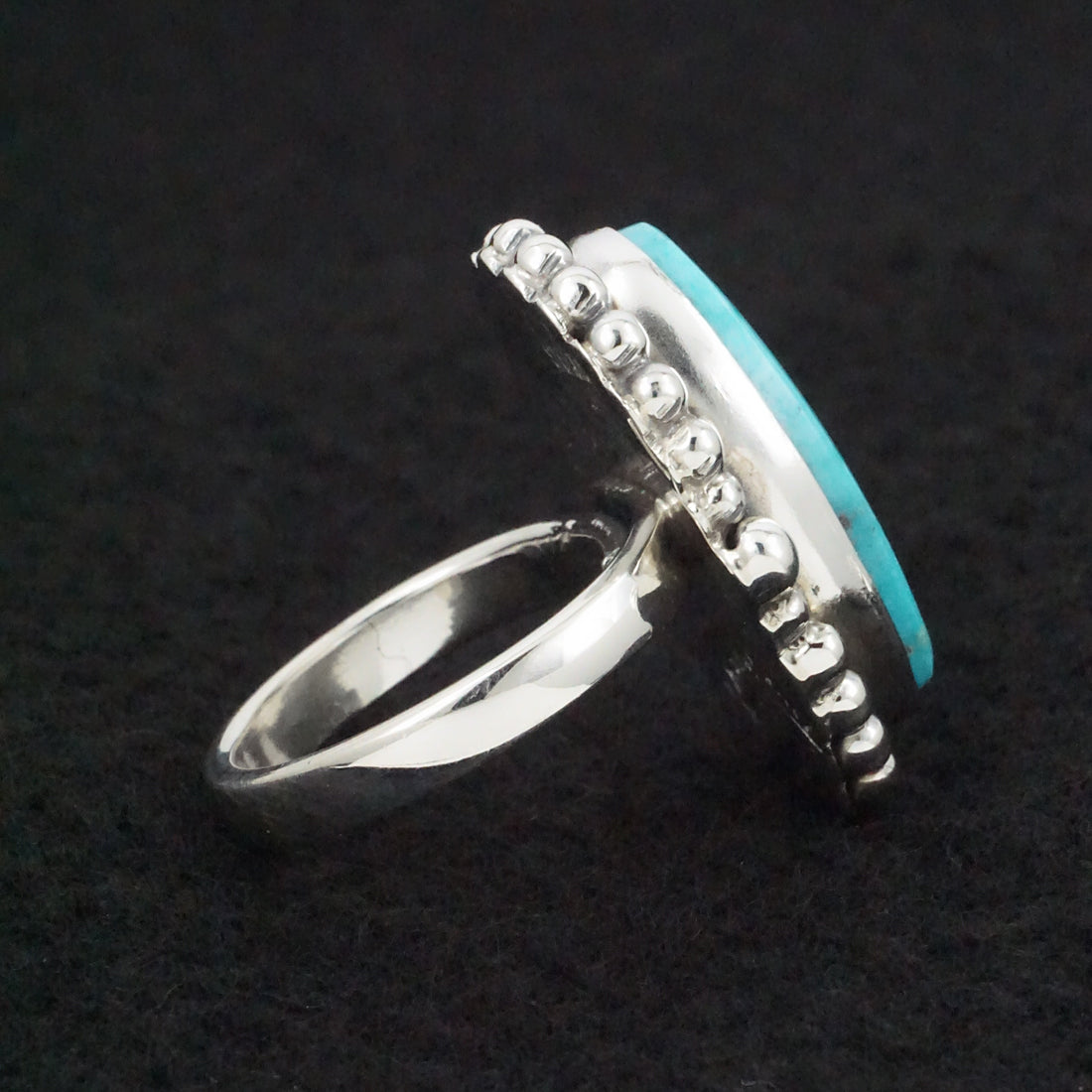 Randy Billy Turquoise & Sterling Silver Ring Size Adjustable