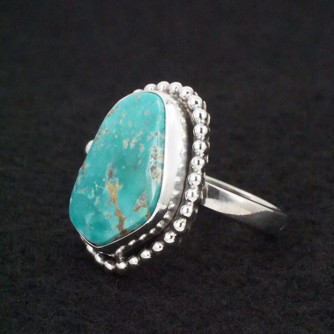 Randy Billy Turquoise & Sterling Silver Ring Size Adjustable