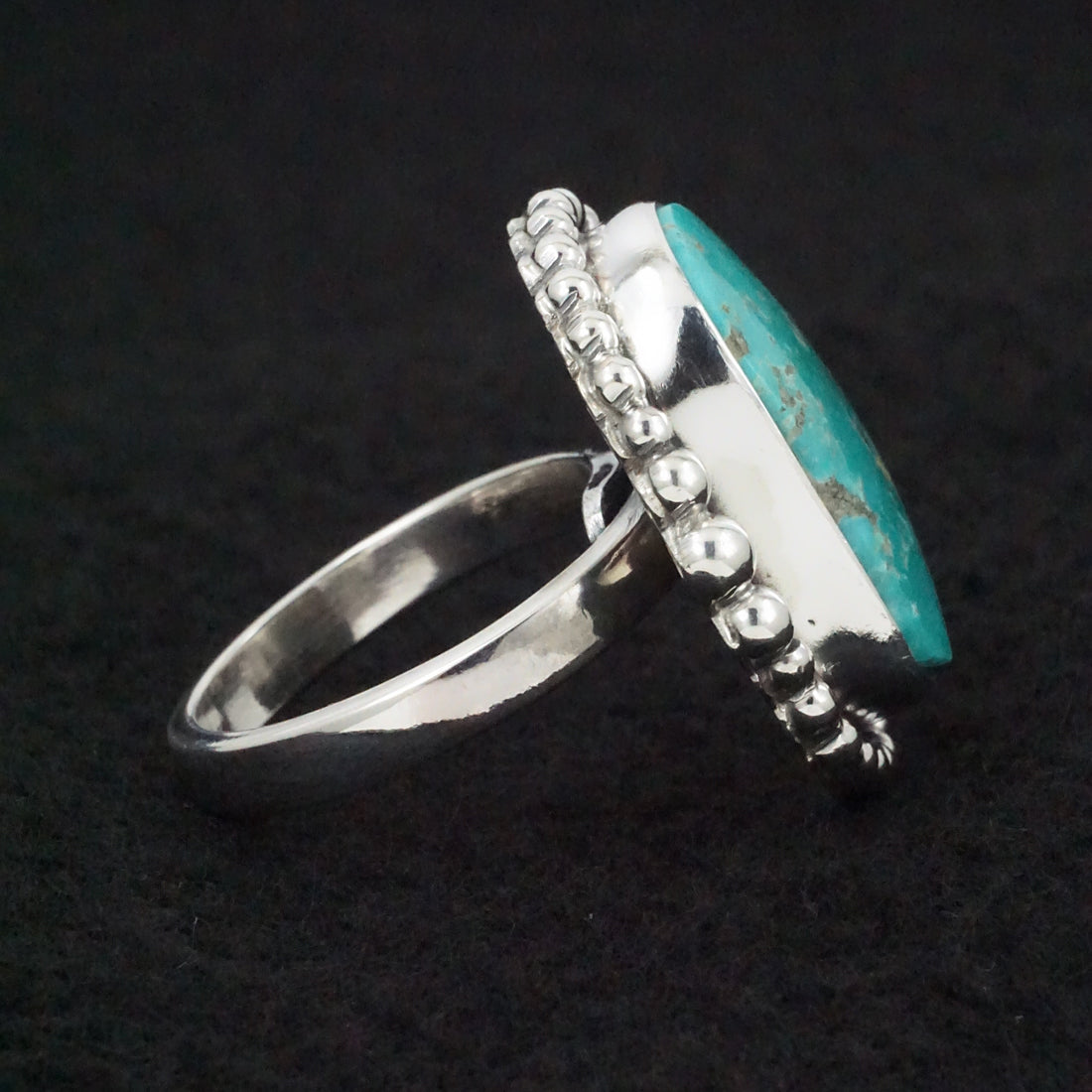 Randy Billy Turquoise & Sterling Silver Ring Size Adjustable