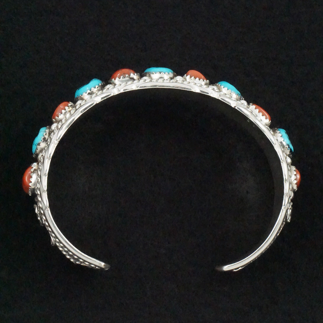 Martin Muskett Turquoise, Coral & Sterling Silver Bracelet