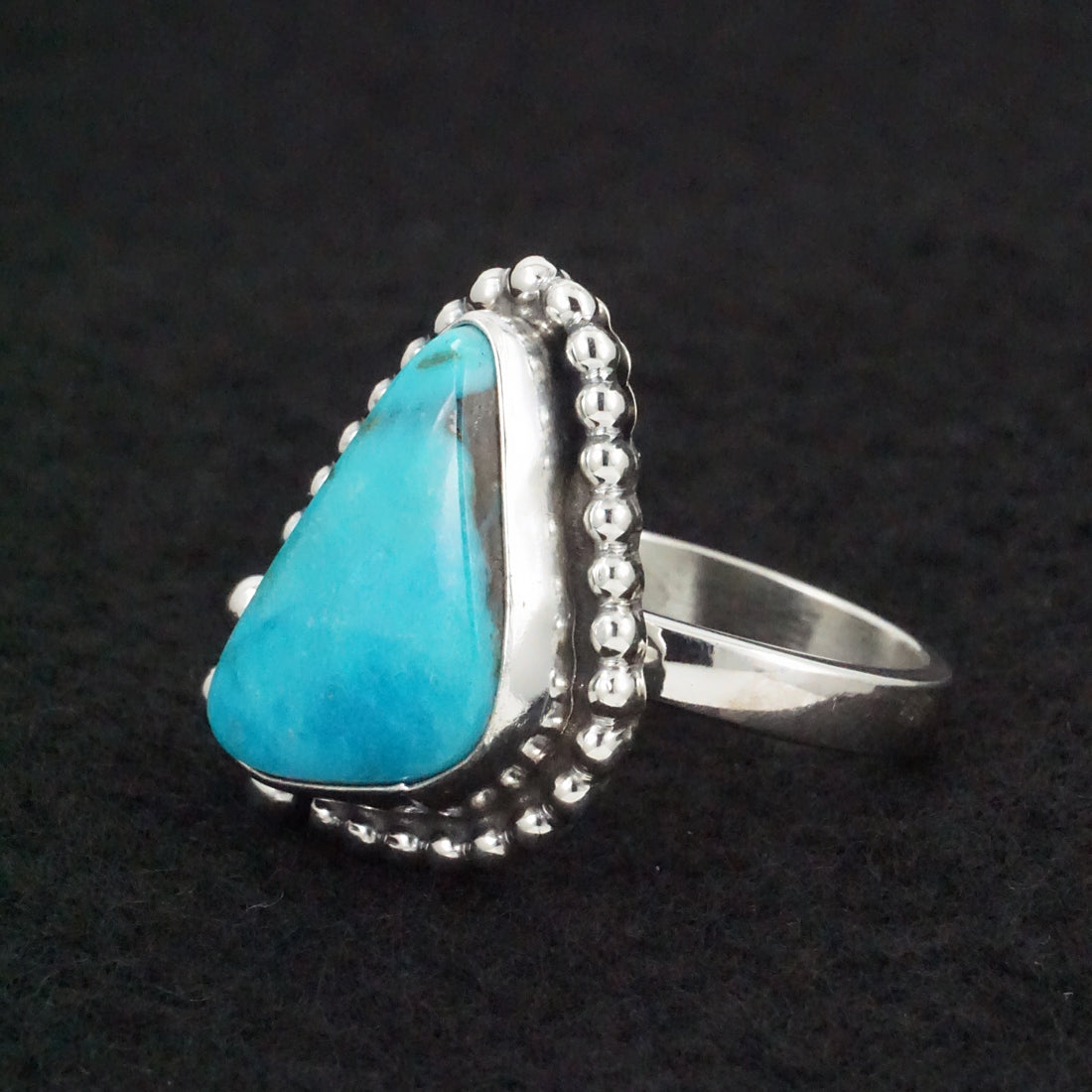 Randy Billy Turquoise & Sterling Silver Ring Size Adjustable