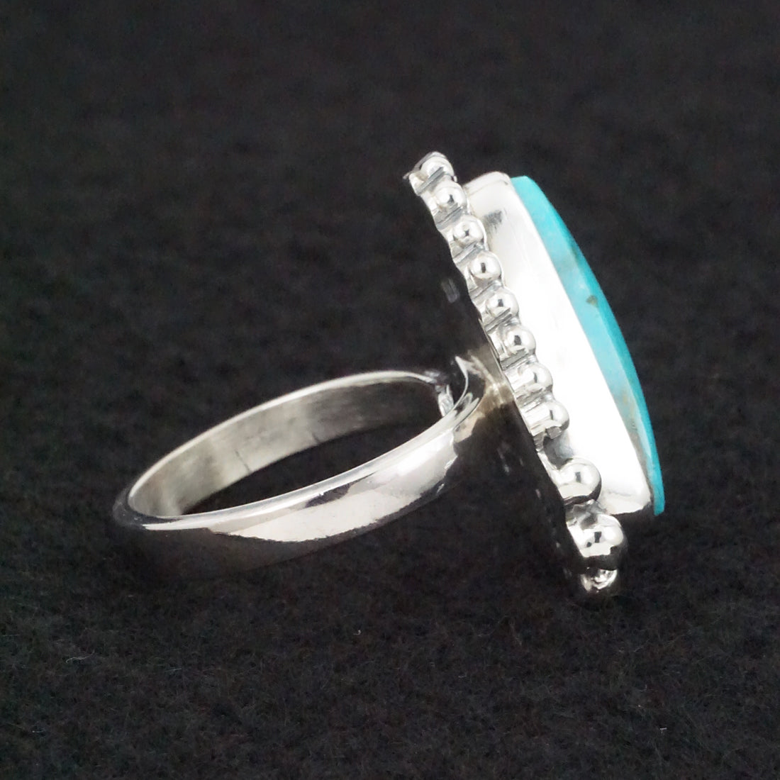 Randy Billy Turquoise & Sterling Silver Ring Size Adjustable