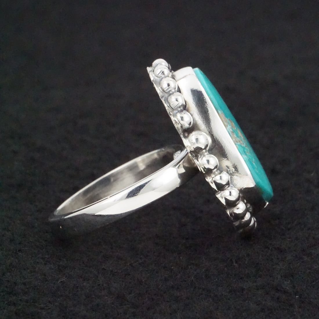 Randy Billy Turquoise & Sterling Silver Ring Size Adjustable