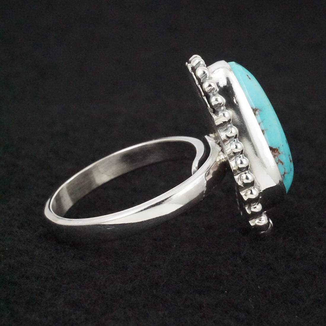 Randy Billy Turquoise & Sterling Silver Ring Size Adjustable