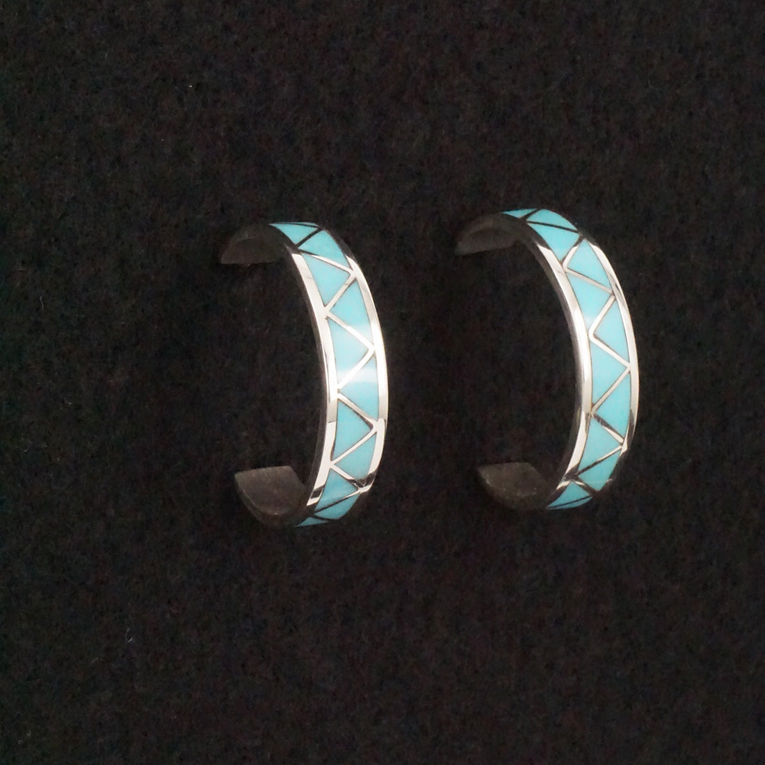 Claudine Haloo Turquoise & Sterling Silver Earrings