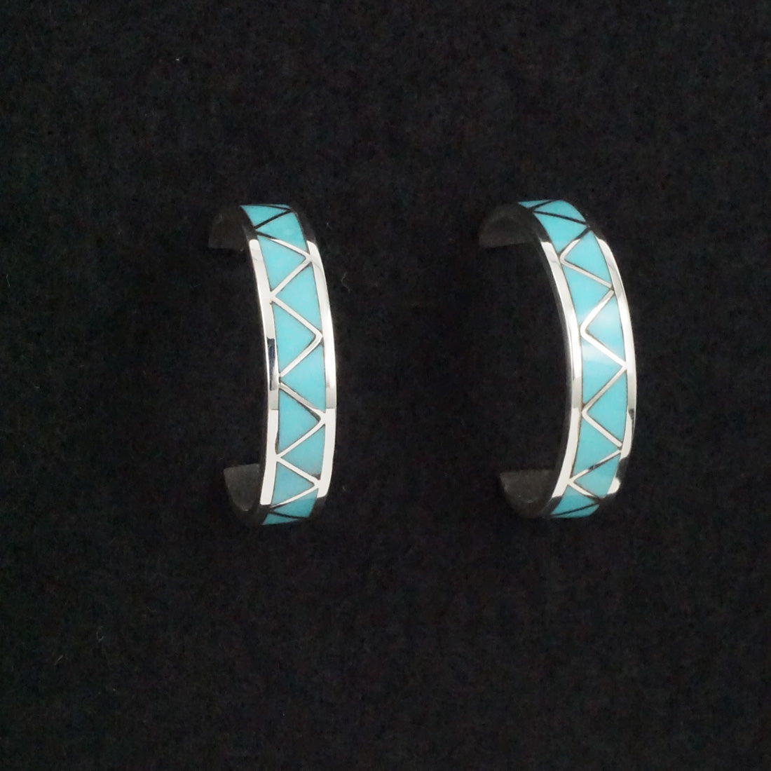 Claudine Haloo Turquoise & Sterling Silver Earrings