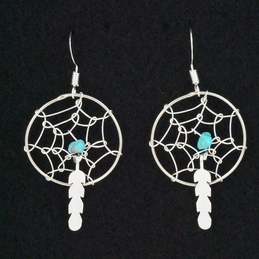 Helena Yazzie Turquoise & Sterling Silver Earrings