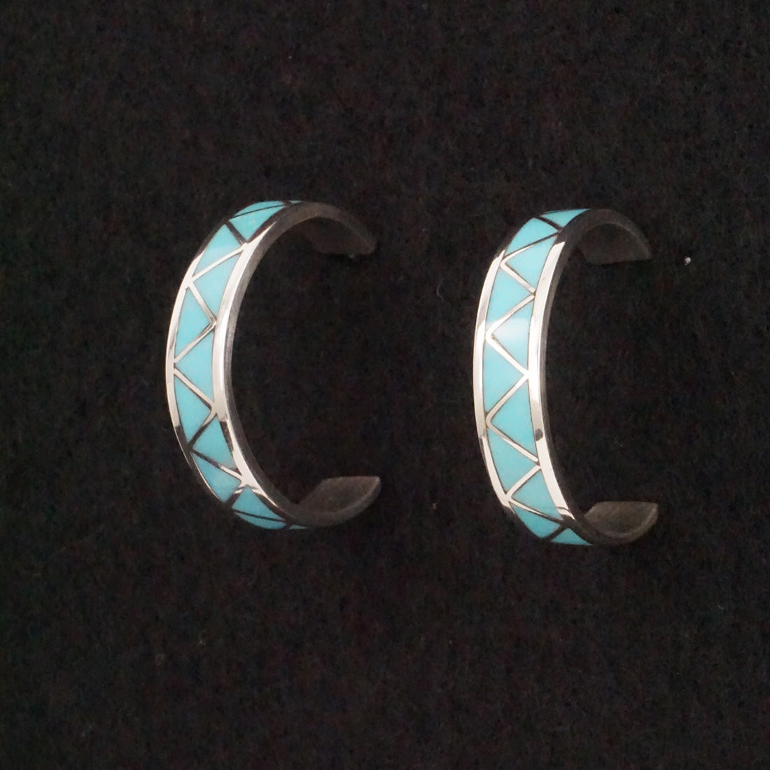 Claudine Haloo Turquoise & Sterling Silver Earrings