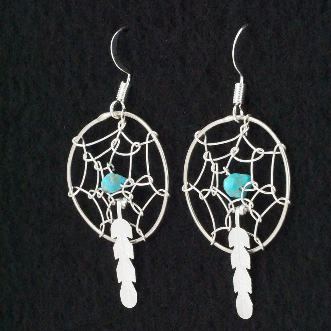 Helena Yazzie Turquoise & Sterling Silver Earrings