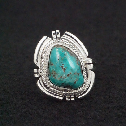 Randy Billy Turquoise & Sterling Silver Ring Size Adjustable