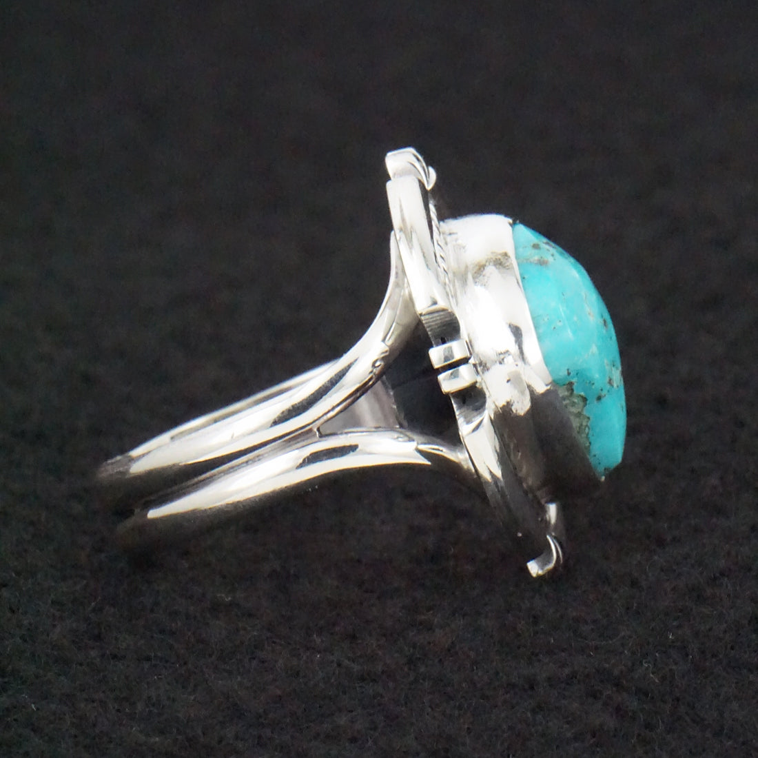 Randy Billy Turquoise & Sterling Silver Ring Size Adjustable