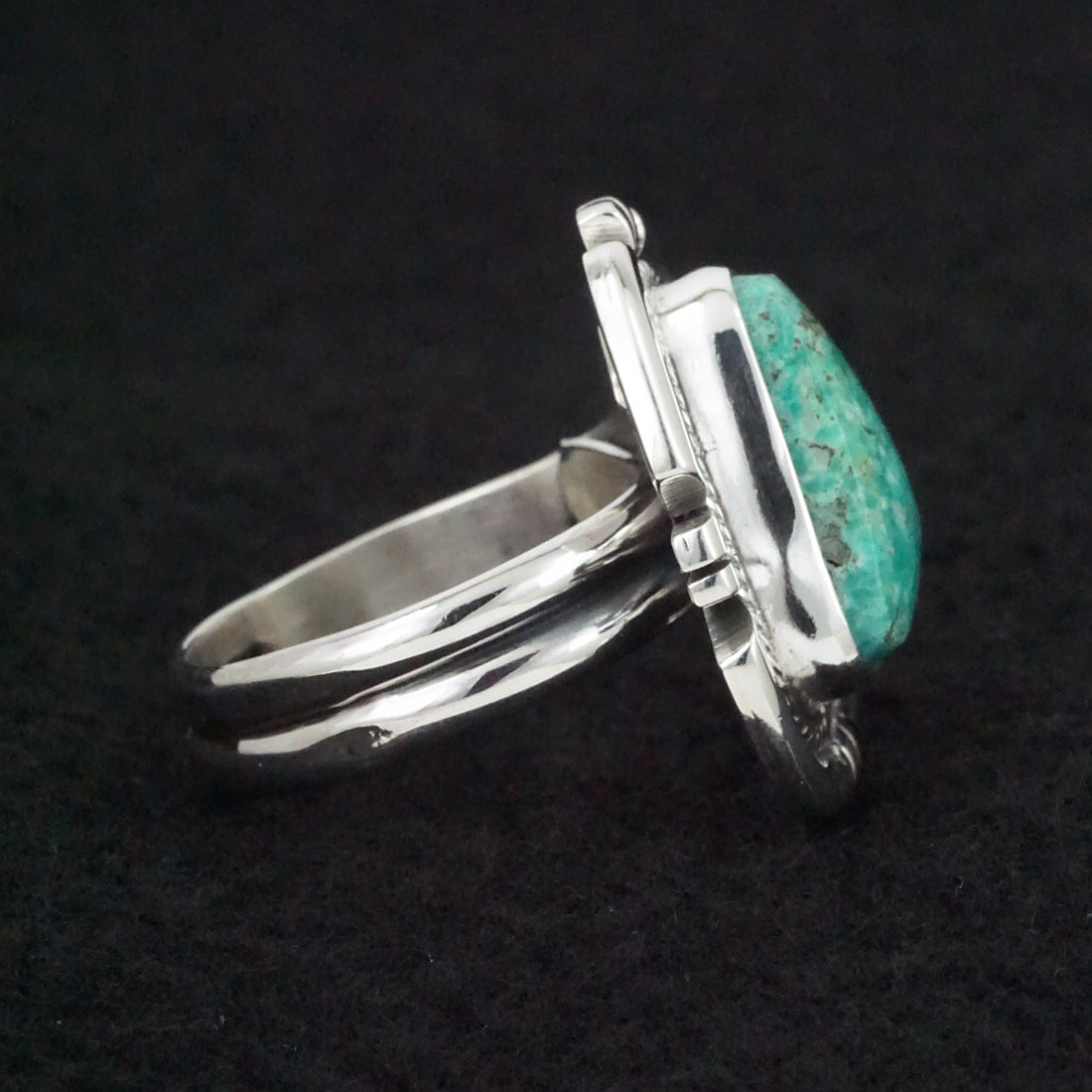 Randy Billy Turquoise & Sterling Silver Ring Size Adjustable