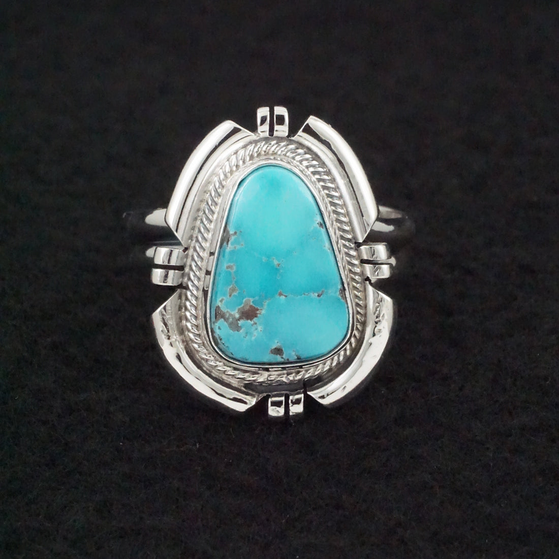 Randy Billy Turquoise & Sterling Silver Ring Size Adjustable