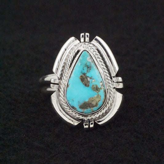 Randy Billy Turquoise & Sterling Silver Ring Size Adjustable