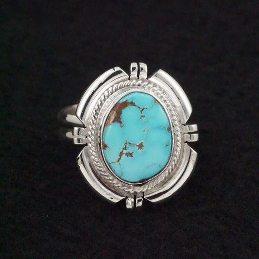 Randy Billy Turquoise & Sterling Silver Ring Size Adjustable