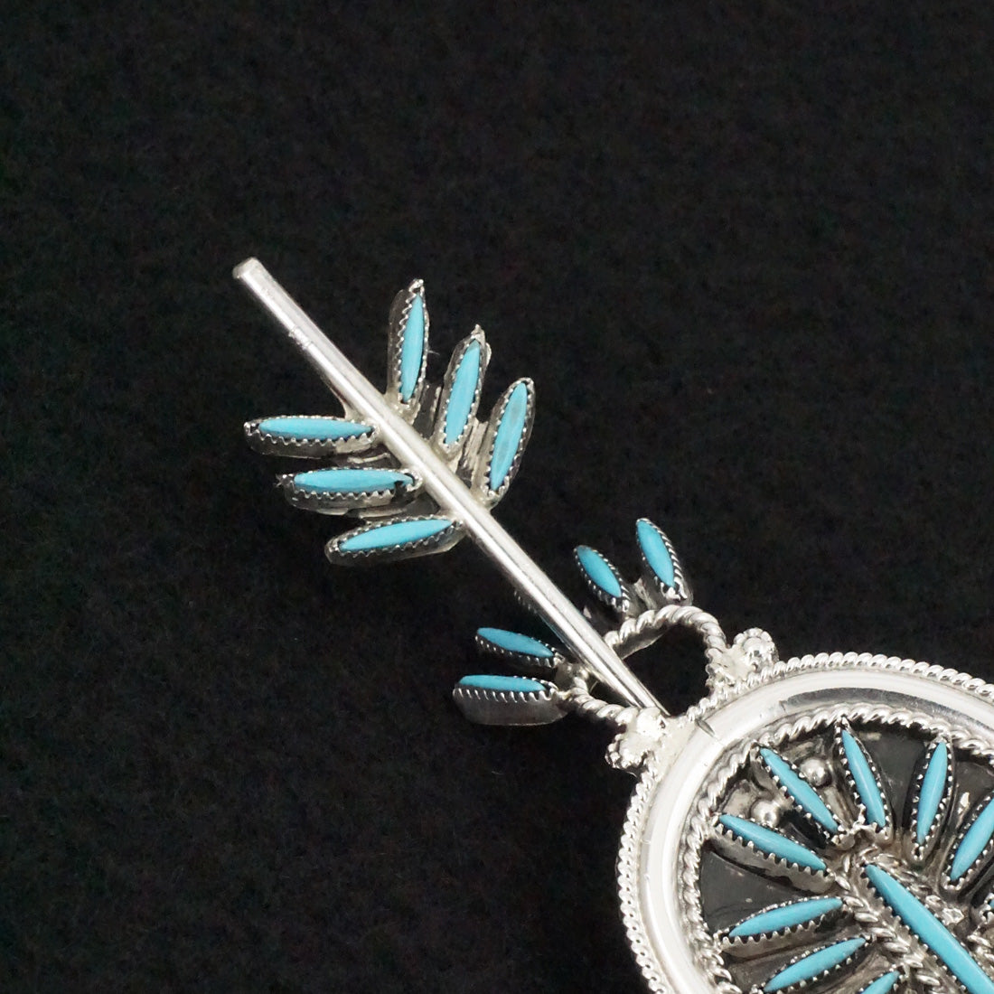 Jack Etsate Turquoise & Sterling Silver Hair Pin