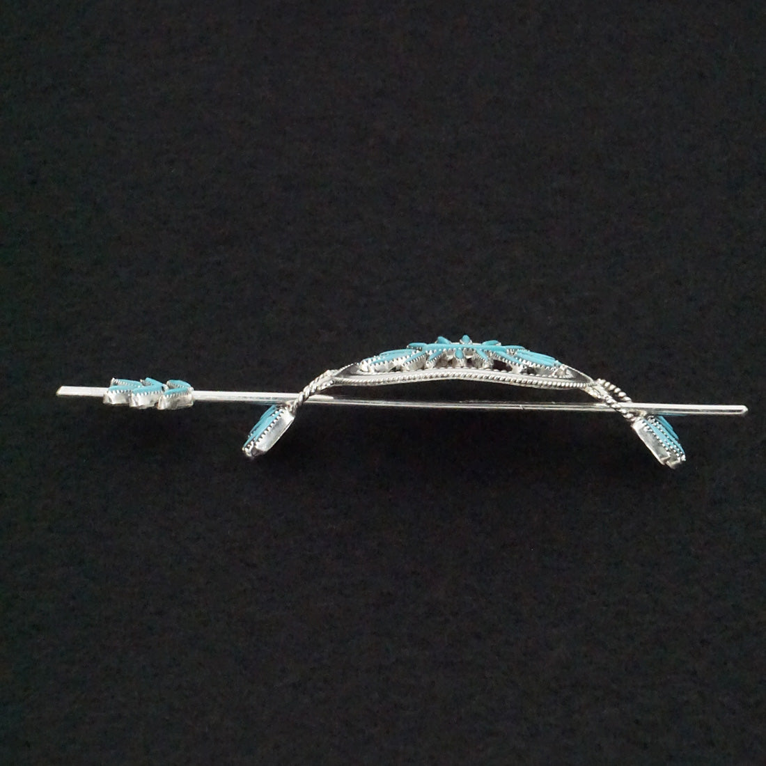 Jack Etsate Turquoise & Sterling Silver Hair Pin