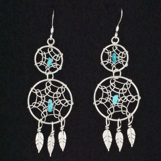 Lorenzo Arviso Jr. Turquoise & Sterling Silver Earrings