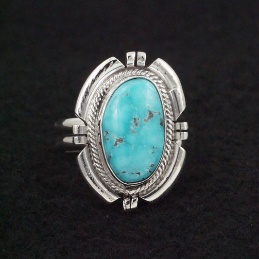 Randy Billy Turquoise & Sterling Silver Ring Size Adjustable