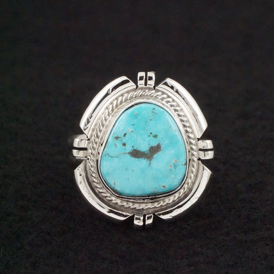 Randy Billy Turquoise & Sterling Silver Ring Size Adjustable