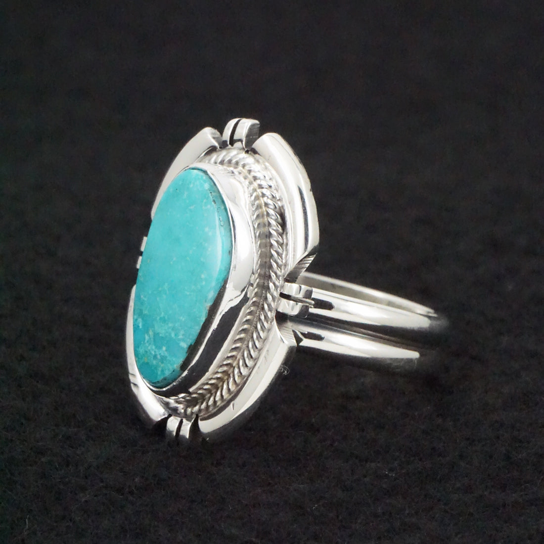 Randy Billy Turquoise & Sterling Silver Ring Size Adjustable