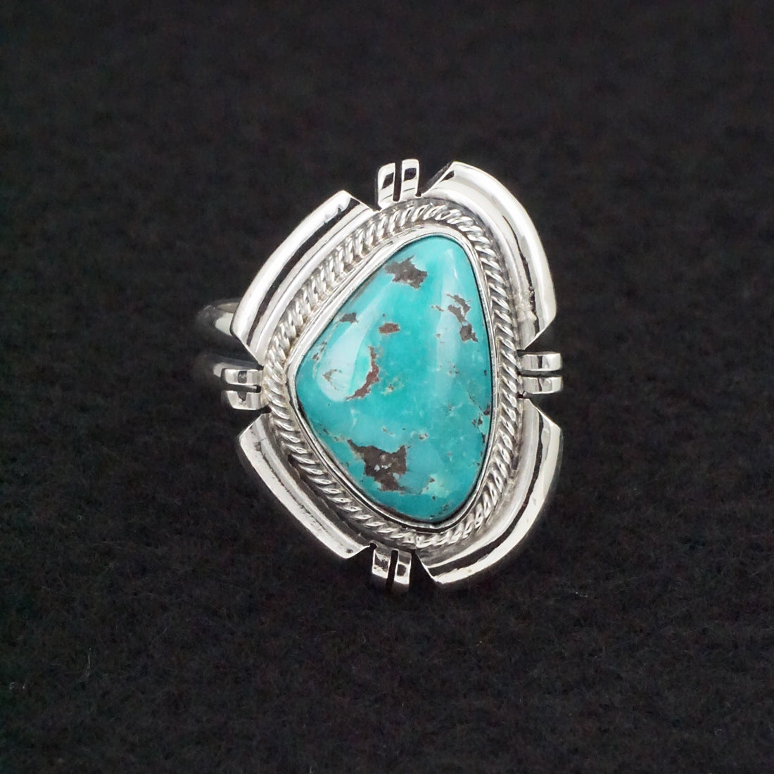 Randy Billy Turquoise & Sterling Silver Ring Size Adjustable