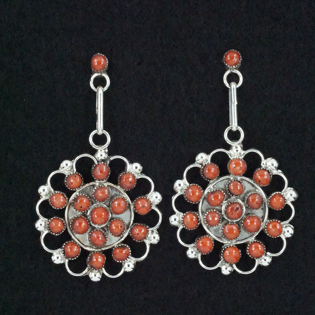 Yvette Kaamasee Coral & Sterling Silver Earrings