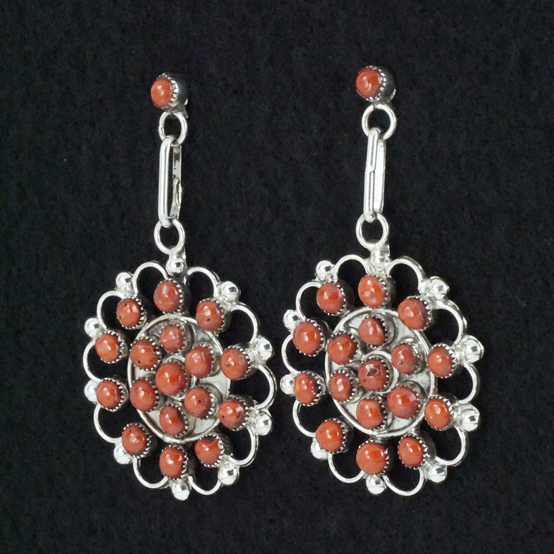 Yvette Kaamasee Coral & Sterling Silver Earrings