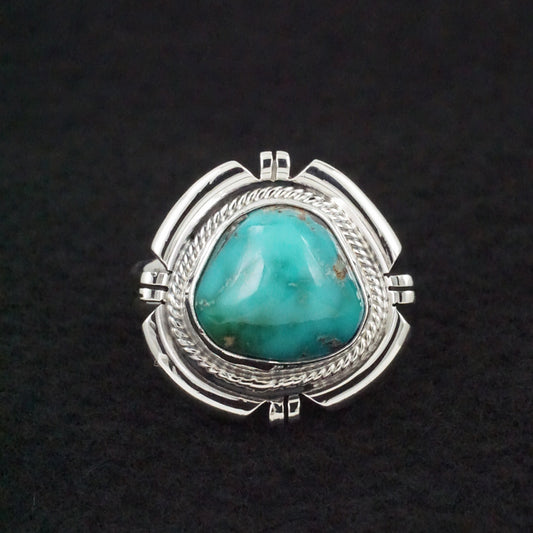 Randy Billy Turquoise & Sterling Silver Ring Size Adjustable