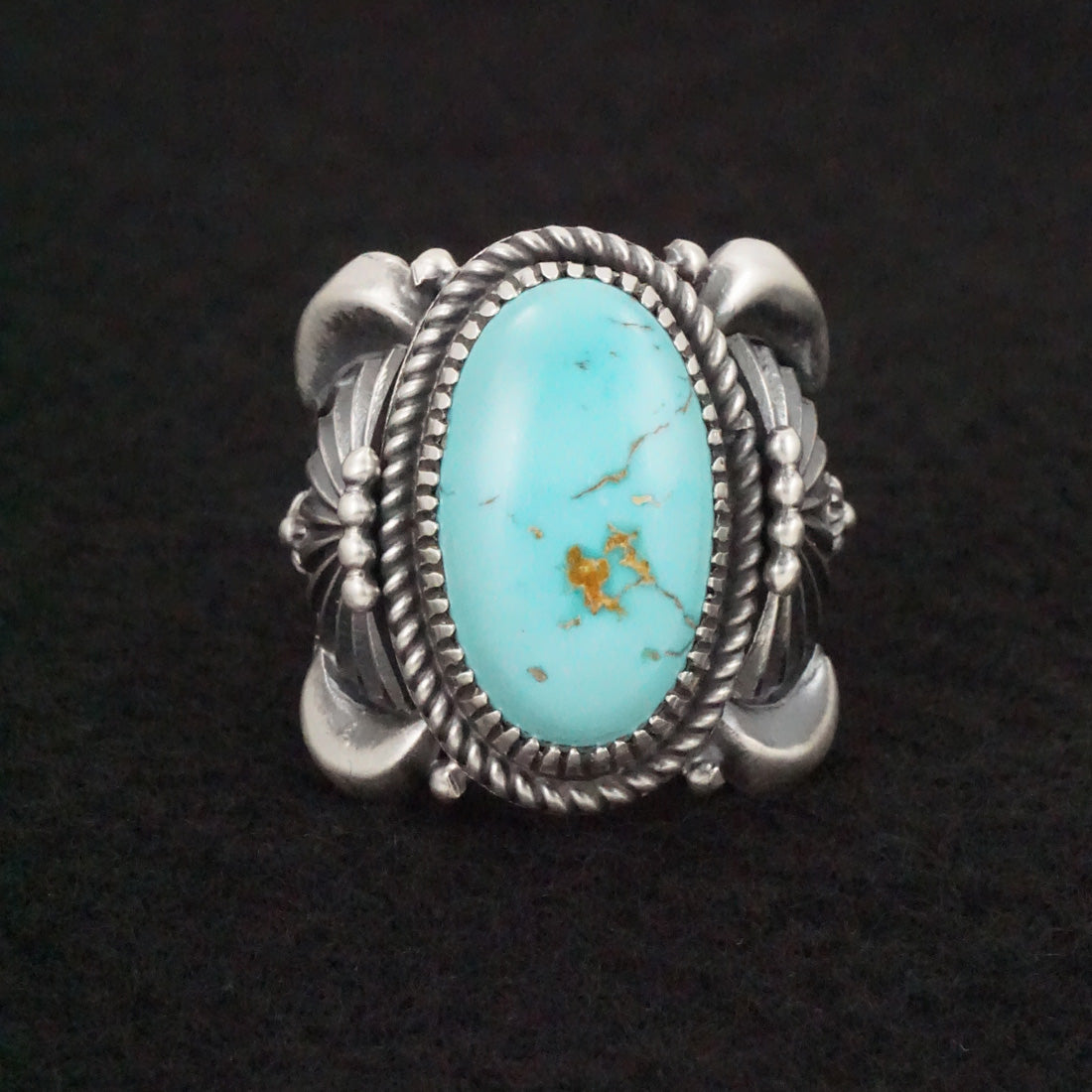 Delbert Gordon Turquoise & Sterling Silver Ring Size 12