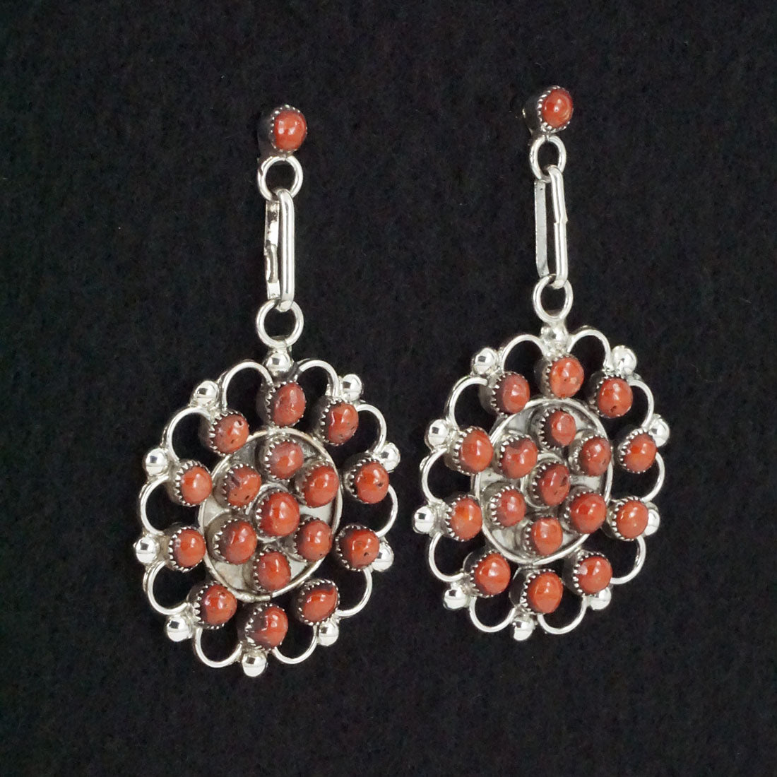 Yvette Kaamasee Coral & Sterling Silver Earrings