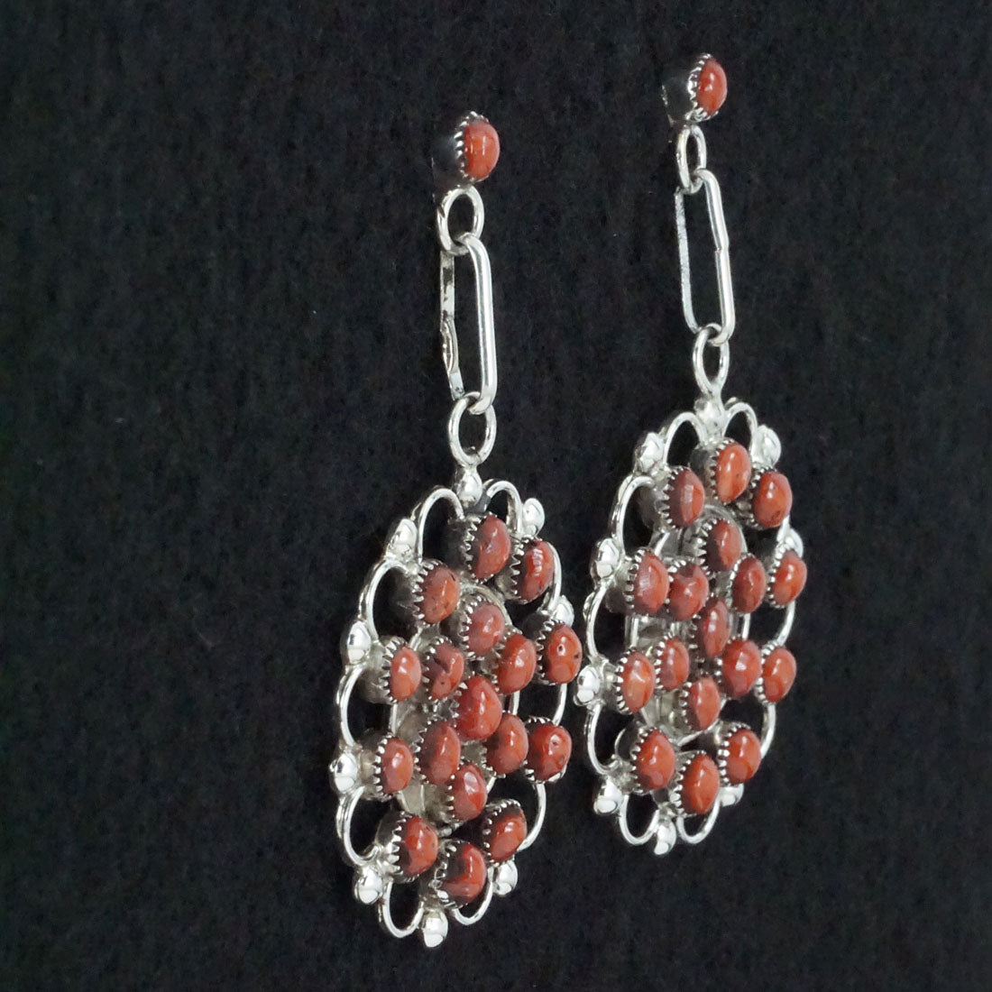 Yvette Kaamasee Coral & Sterling Silver Earrings