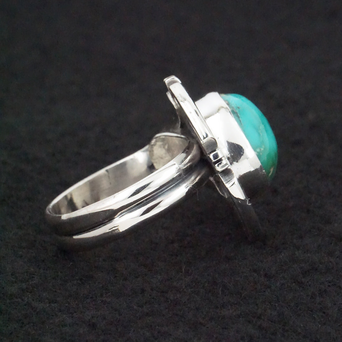 Randy Billy Turquoise & Sterling Silver Ring Size Adjustable