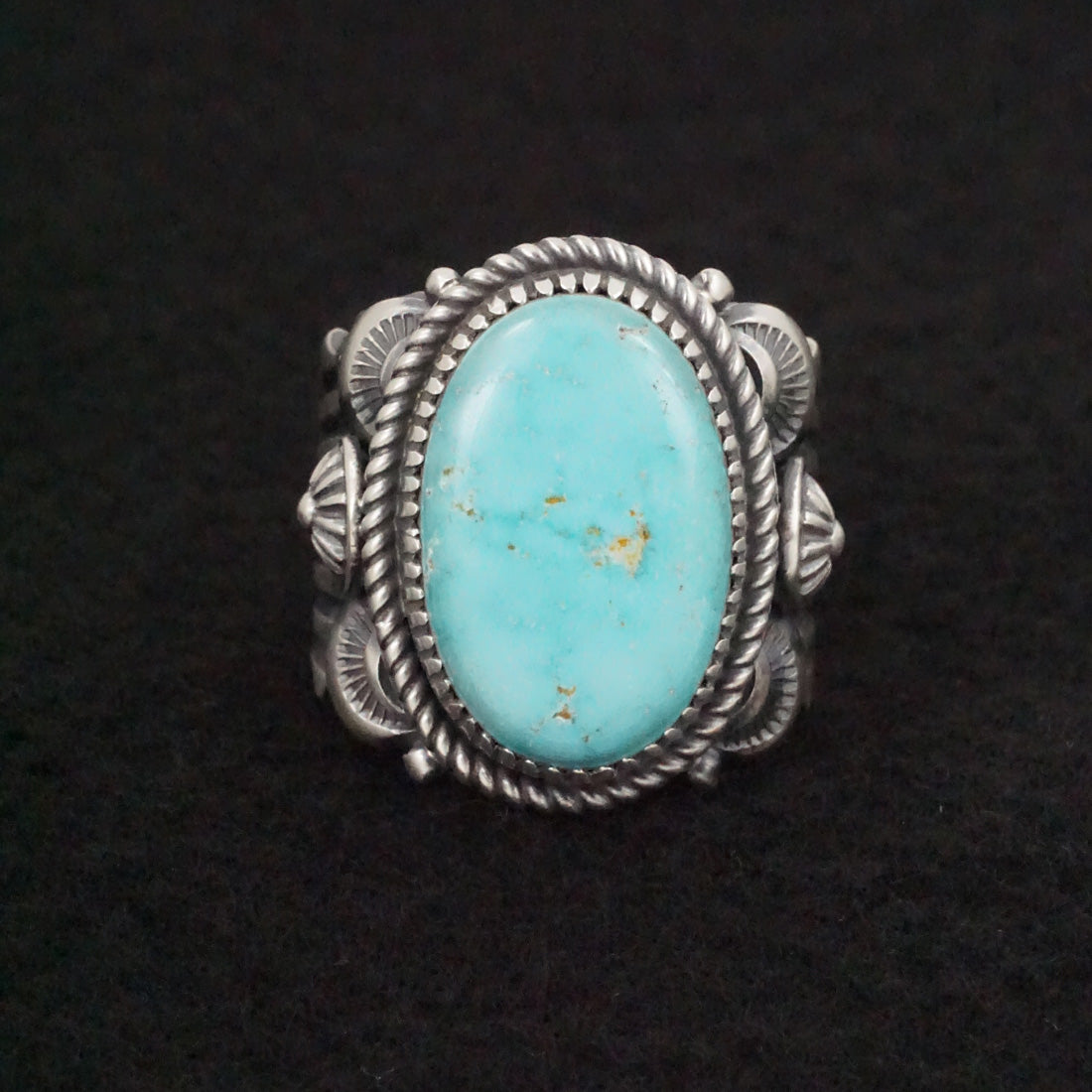 Delbert Gordon Turquoise & Sterling Silver Ring Size 13