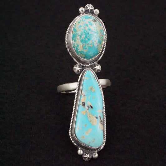 Randy Billy Turquoise & Sterling Silver Ring Size Adjustable