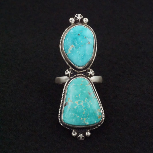 Randy Billy Turquoise & Sterling Silver Ring Size Adjustable