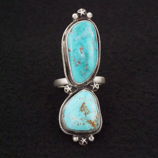 Randy Billy Turquoise & Sterling Silver Ring Size Adjustable