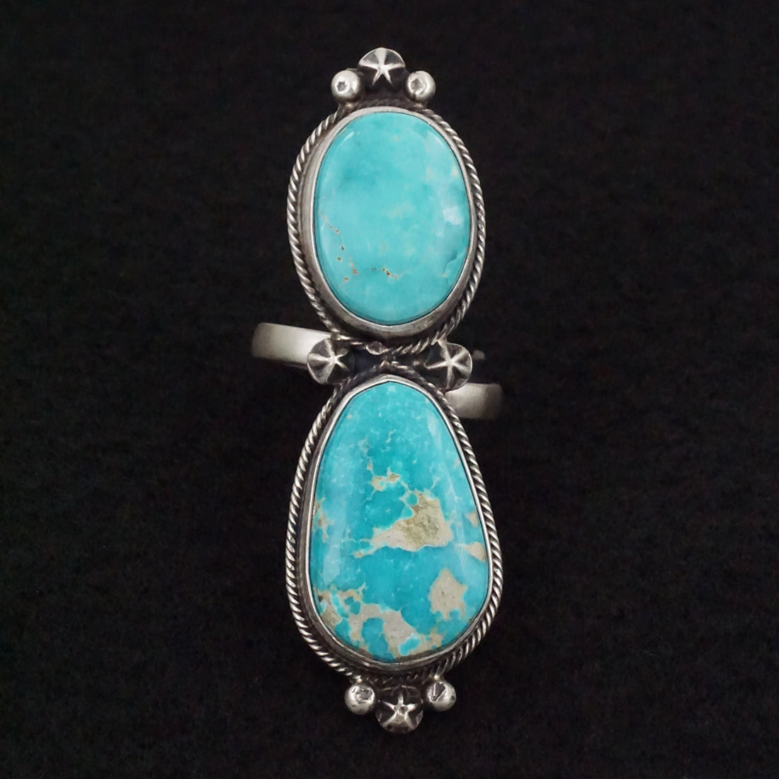 Randy Billy Turquoise & Sterling Silver Ring Size Adjustable