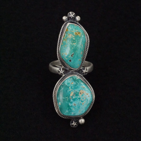 Randy Billy Turquoise & Sterling Silver Ring Size Adjustable