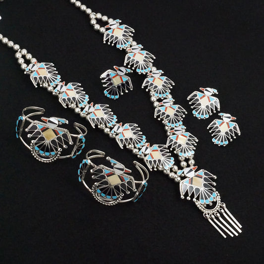 Adrian Wallace Multi-Stone & Sterling Silver Necklace Set