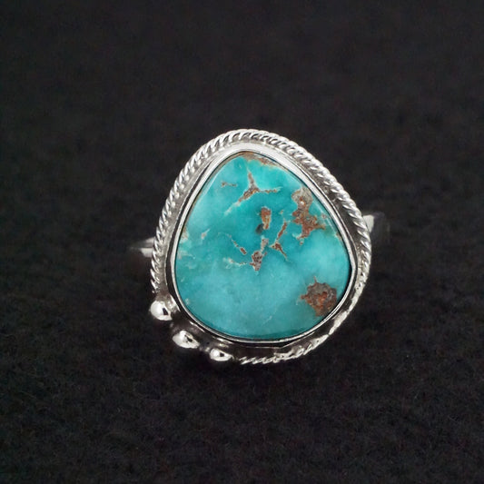 Randy Billy Turquoise & Sterling Silver Ring Size Adjustable