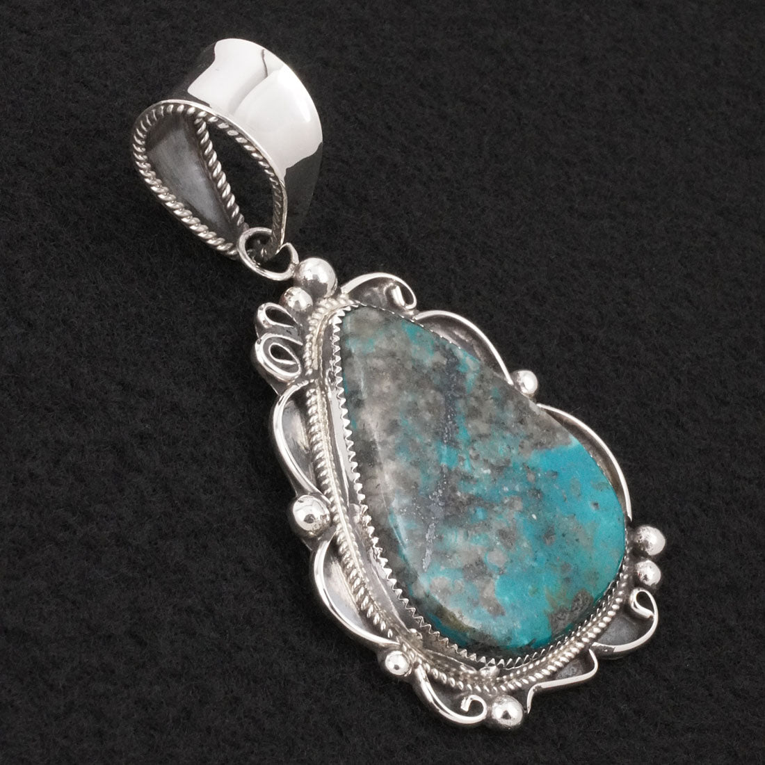 Leslie Nez Turquoise & Sterling Silver Pendant