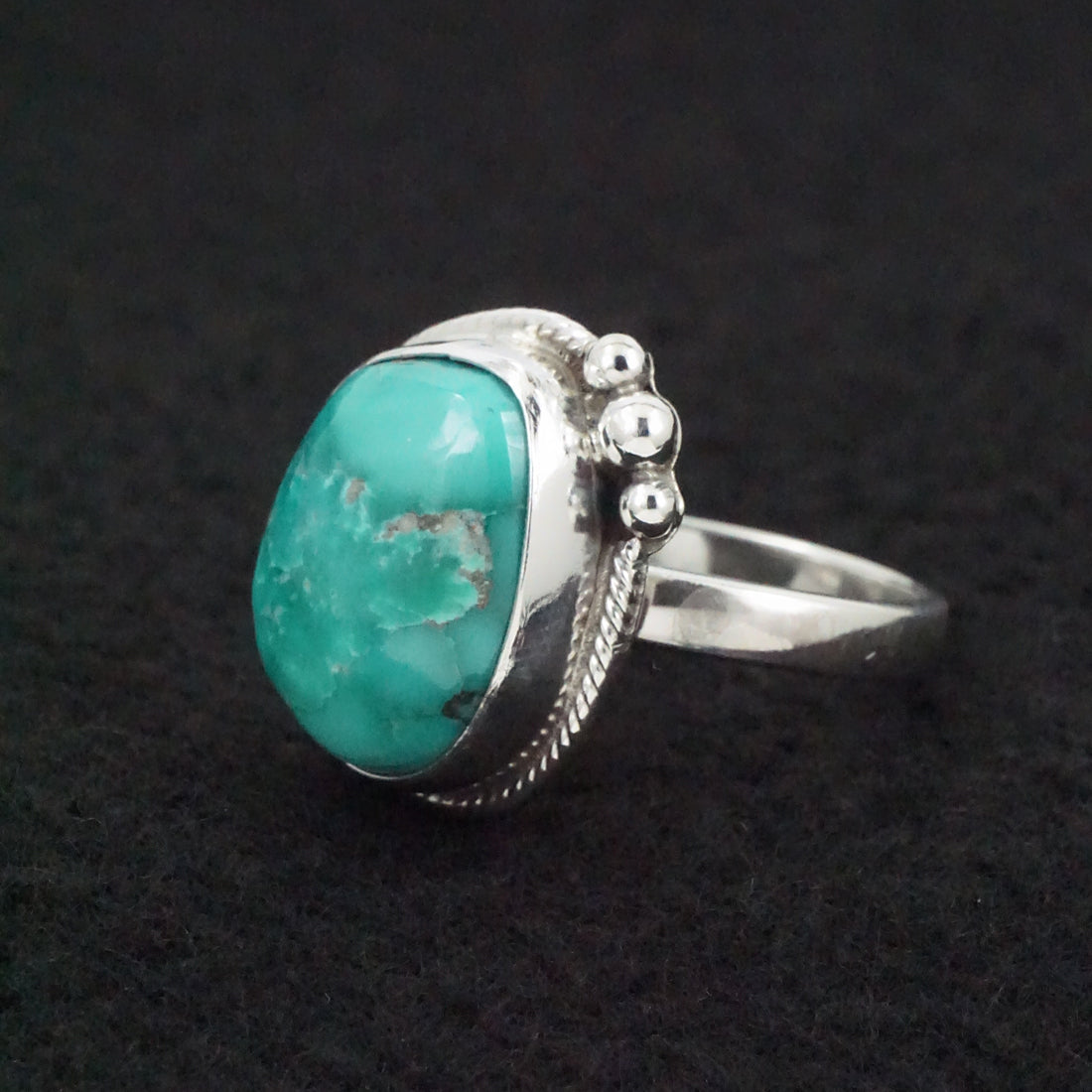 Randy Billy Turquoise & Sterling Silver Ring Size Adjustable